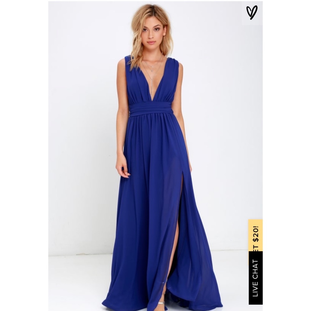 Lulu’s Heavenly Hues Royal Blue Maxi Dress